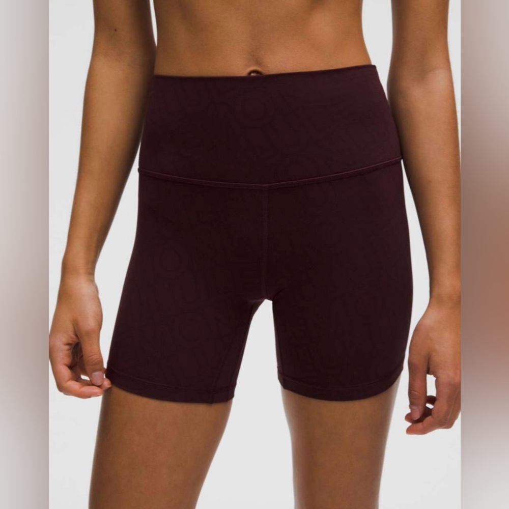 Lululemon NWT Align High Rise Shorts 6”   Workmark Graphic Midnight Plum Size 4 - Picture 4 of 10